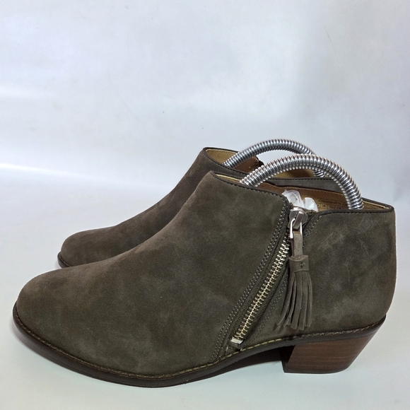 Vionic Women's Serena Leather Boho Casual Ankle Moto Biker Boot In Dark Green 8 - Picture 4 of 15